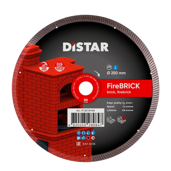 Distar diamantdoorslijpschijf 1A1R 250 FireBRICK, 11120159015