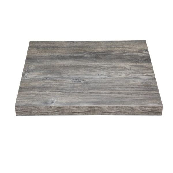 Bolero voorgeboord vierkant melamine tafelblad grijs 700mm, FT291
