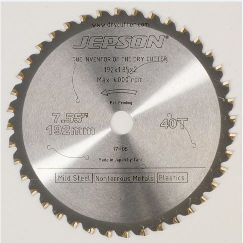 ELMAG Cermet zaagblad, 192x1,85x20 mm - 40 tanden voor HAND DRY CUTTER 8219, 78395