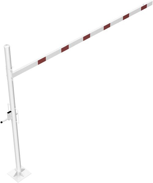 Hoogtebegrenzer, draaibaar en afsluitbaar, 4000 mm voor deuvels, met profielcilinderslot, staander Ø 89 mm, 417_401ZBP
