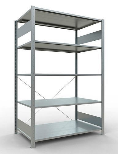 Schulte legbord, basisveld, 5 opbergniveaus, kruisschoor, vakbelasting 150 kg, 1360 x 836 x 2000 mm, 278723