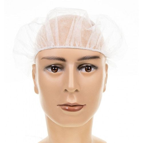 DS SafetyWear baretmuts van PP fleece, 49cm diameter, wit, PU: 2000 stuks, BHW49