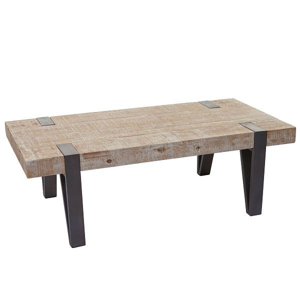 Mendler salontafel HWC-A15b, woonkamertafel, dennenhout rustiek massief 40x120x60cm, 56890+56891