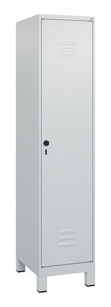 C+P luierkluis Classic PLUS met middenwand, voeten, 1800x400x500mm, 7035/7035, veiligheidsdraaigrendel, 0800107-12F S10009