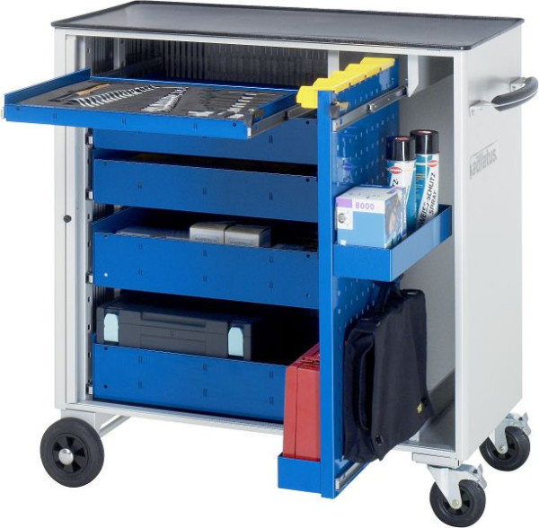 RAU gereedschapswagen serie adlatus model 10610, B1025 x D520 x H1080 mm, inclusief metalen steun, 02-10610.11