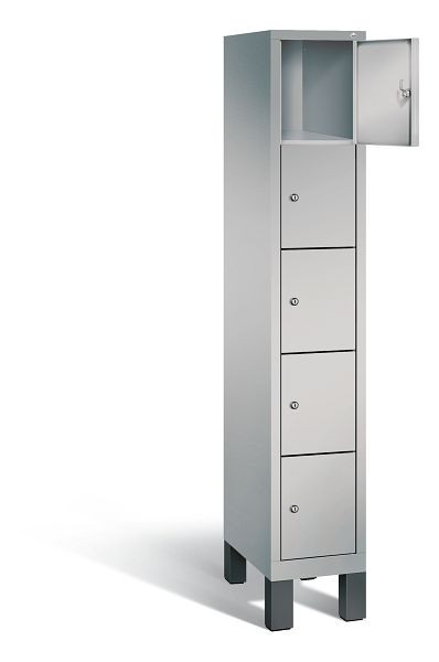 C+P lockerkast Evolo, H1850xB320xD500mm, kleur: wit aluminium, 48010-105 S10015