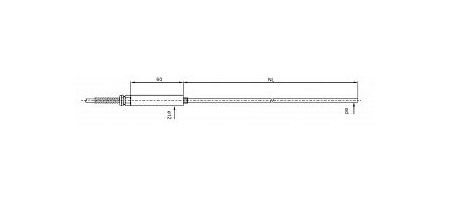 DOSTMANN Tauchfühler Pt100, Kl. 1/10 DIN -200...+450 °C 300 x 3,0 mm und Lemo-Stecker, 6000-2074