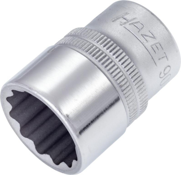 Hazet-dop, bi-hex, hol vierkant 12,5 mm (1/2 inch), buiten dubbel-hex tractieprofiel, 20 mm, 900Z-20