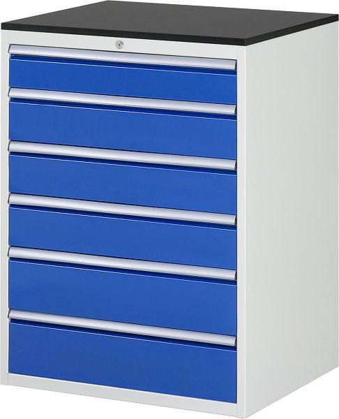 RAU ladekast serie 7000, B770xD650xH1030mm, laden: 1xH120, 3xH150, 2xH180mm, werkblad melaminehars gecoat, 03-XL7.6A-M.11