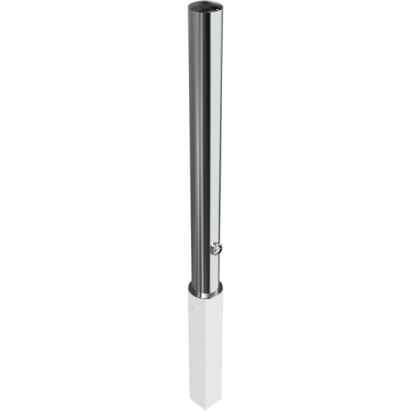 Stone HGS afzetpaal -Bollard-, afneembaar, met driehoekslot, DIN 3223 / inclusief grondhuls, geen oogjes, 4089f