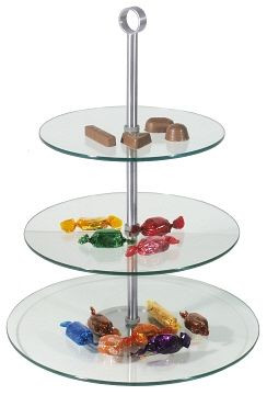 Contacto glazen etagere, 3 niveaus, 3226/003