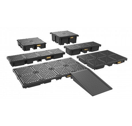 Cemo oprijramp voor PE vatenopvangbak 270/8, 126 x 80 x 20 cm, 11282