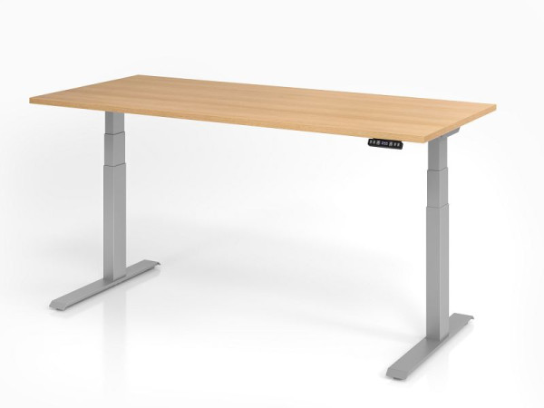 Hammerbacher bureau XDKB19, 180 x 80 cm, blad: eikenhout, 25 mm dik, ABS dikke rand, rechthoekige vorm, VXDKB19/E/S