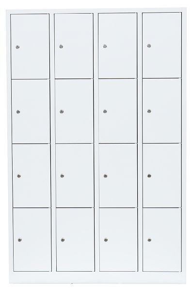 Lüllmann stalen compartimentenkast, 1800 x 1170 x 500 mm, signaalwit/signaalwit, 520447