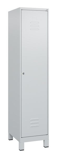 C+P luierkastje Classic PLUS met middenwand, voeten, 1800x400x500mm, 7035/7035, cilinderslot, 0800107-12F S10024