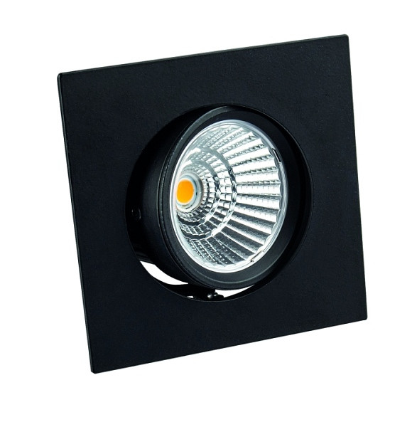 rutec Projekt BAN COB LED - inbouwspot, zwenkbaar, vierkant, 350mA, 7W, IP40, 2700K, CRI90 - zwart, PEC352UWWOK
