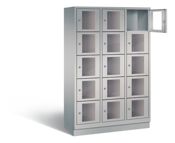 C+P lockerkast Classic, H1800xB1200xD500mm, kleur: wit aluminium, 8020A325 S10010