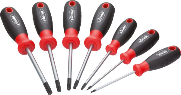VIGOR TORX® schroevendraaierset, binnen TORX® profiel, T10 - T40, aantal gereedschappen: 7, V3366