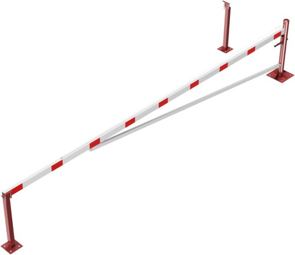 Schake draaihek 6,0m, voor hangslot, met kabelversterking, draaipaal: Ø 102mm, 2 steunpalen 70x70mm, voor pluggen, 4213_60VBP