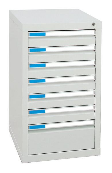 stumpf ladekast serie ESTA, RAL 7035/7035, 7 laden (6x100, 1x200 mm), 7601207