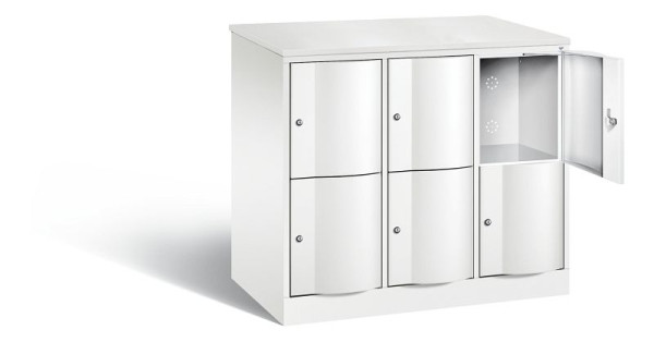 C+P XL lockerkast Resisto, H1077xB1148xD640mm, kleur: verkeerswit, 8472-373 S10101