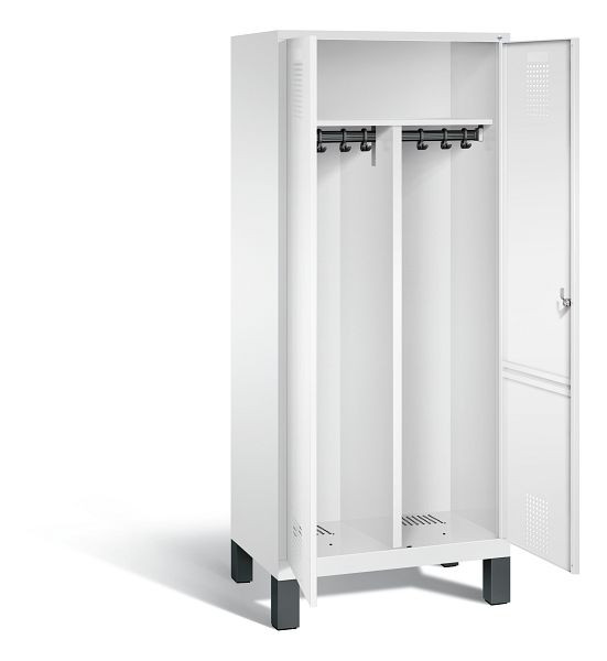 C+P zwart wit kastje Evolo, H1850xW810xD500mm, kleur: verkeerswit, 48012-22 S10082