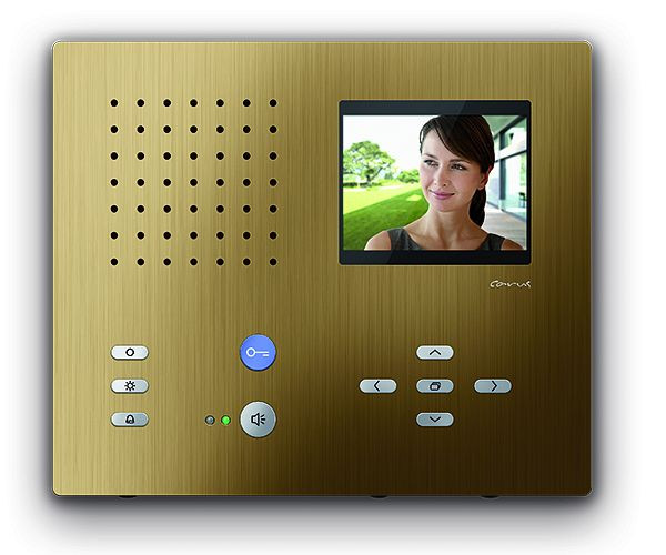TCS video binnenstation voor handsfree bellen Carus ADAPTO serie, opbouw brons, CAI2100-0151