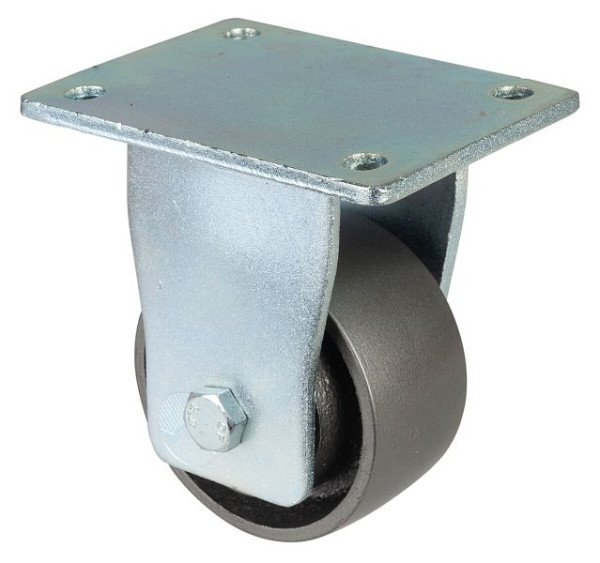 BS Rollen Zwaarlastwiel, bokwiel, wielbreedte 50 mm, wiel-Ø 100 mm, draagvermogen 450 kg, gegoten loopvlak, gegoten wiellichaam, kogellager, RR110.C81.101