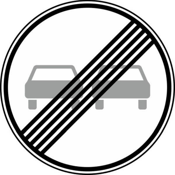 Stein HGS HGS Einde van het inhaalverbod voor motorvoertuigen van alle typen nr. 280, 600 mm /RA1/vlakke vorm 3 mm, 280-213