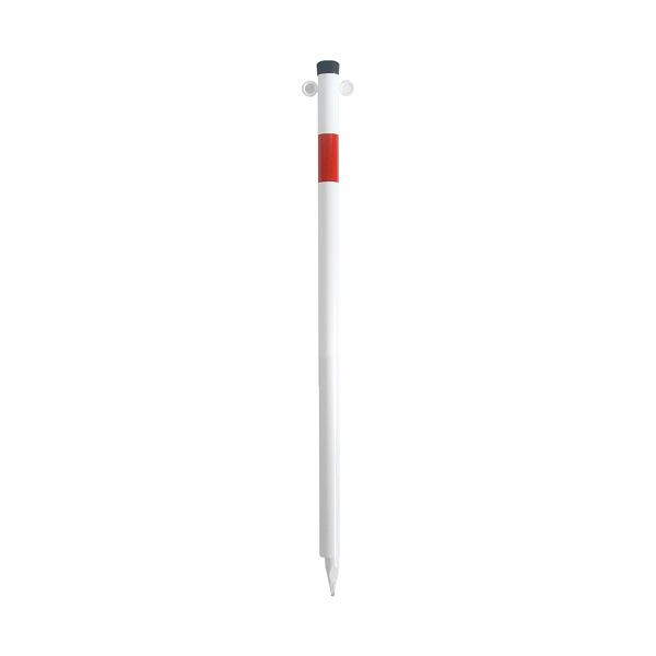 Schake afzetpaal stalen buis Ø 42 x 2,5 mm vast om in te slaan, thermisch verzinkt en wit gecoat, 2 ogen, 4042EB/2