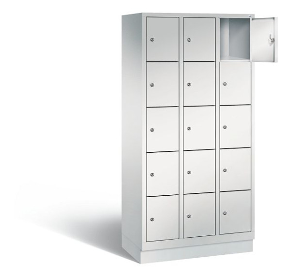 C+P lockerkast Evolo, H1800xB900xD500mm, kleur: lichtgrijs, 48020-305 S10000