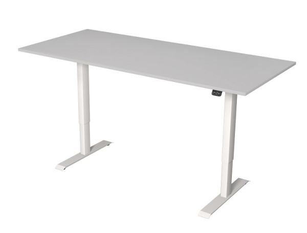 Kerkmann zit/sta tafel B 1800 x D 800 mm, elektrisch in hoogte verstelbaar van 720-1200 mm, lichtgrijs, 10360611