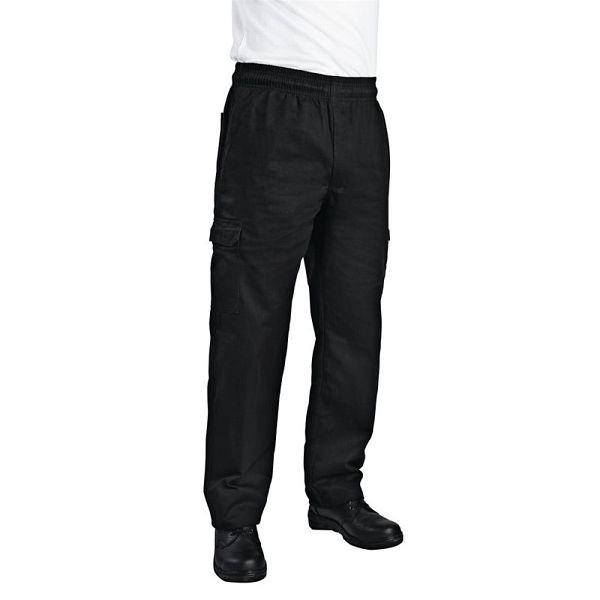 Chef Works unisex cargobroek slim fit zwart XXL, B222-XXL