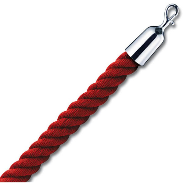 Stone HGS snoer van polypropyleen, Ø 38 mm, rood, 1 m, geborsteld chroom, 11685-10-sa