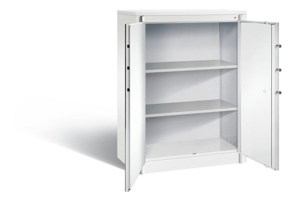 C+P brandwerende kast Certos, H1226xB930xD500mm, kleur: verkeerswit, dagschoot, 3 niveaus, 1171-00 S10332