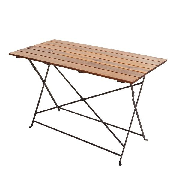 Mendler biertuintafel HWC-J40, opklapbare tuintafel, gastronomiekwaliteit acacia 120x60cm, bruin, 77440