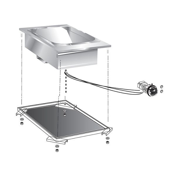Gastro-Inox drop-in friteswarmer, 40cm, 160.547