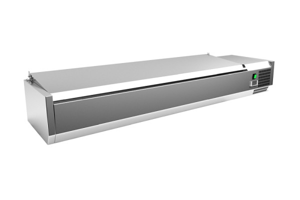 Gastro-Inox RVS bovenkoeling 7x GN1/3 met deksel, 209.166