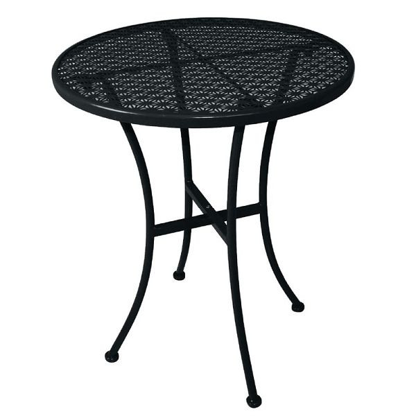 Bolero ronde bistrotafel in slank design staal zwart 60cm, GG705