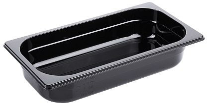 Contacto GN bak 1/3, 65 mm polycarbonaat, zwart, 3813/065