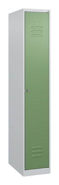C+P luierkluis Classic PLUS met middenwand, 1700x300x500mm, 7035/6011, cilinderslot, 0800007-10F S10019