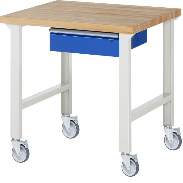 RAU verrijdbare werkbank 7001A1, 1000x900x1000mm, 4 zwenkwielen, 05-7001A1-109B4S4.11