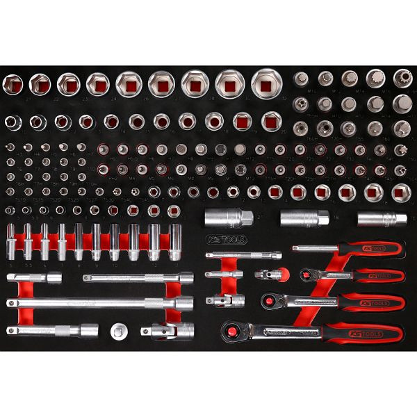 KS Tools PERFORMANCEplus gereedschapset 139-delig 1/4'+3/8'+1/2' dopsleutel, 811.0139