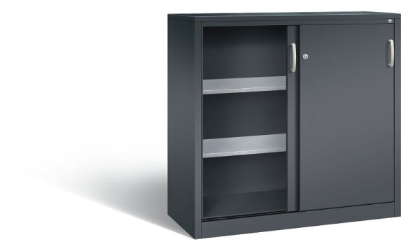 C+P schuifdeurkast Acurado, H1200xB1200xD500mm, kleur: zwart-grijs, beugelgreep, 2057-09 S10039