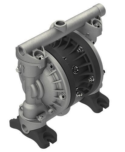 DENIOS perslucht dubbelmembraanpomp, ATEX, 1/2'', gemaakt van aluminium / PTFE, 287-098