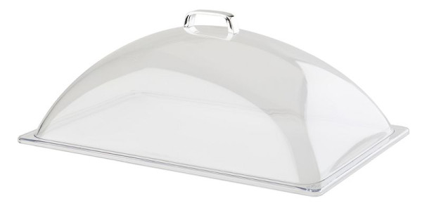 APS GN koepelkap, 54 x 33 cm, hoogte: 20 cm, kap van SAN, handgreep van zinkspuitgietwerk, geschikt voor GN 1/1, 11026