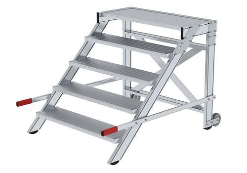 Krause mobiel werkplatform, van aluminium, 5 treden, tredebreedte 1000 mm, 274517