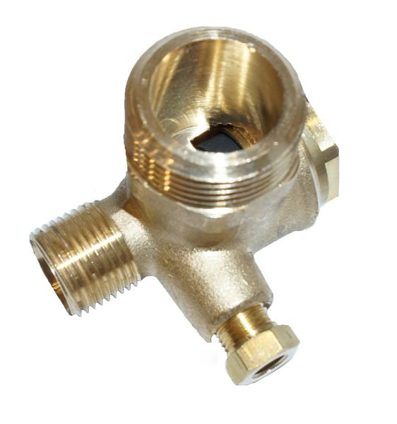 AEROTEC terugslagklep 3/4 inch AG - 12 mm buis - met ontlastaansluiting, 9048057