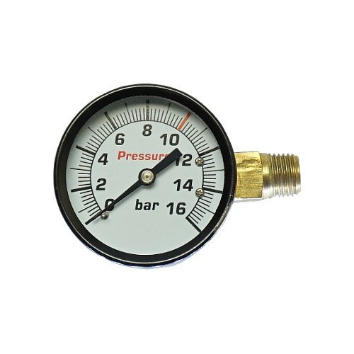 AEROTEC manometer 16 bar 50 mm - 1/4 inch ET rechts, 9052106