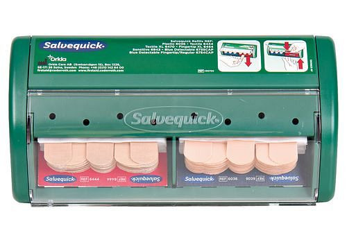 DENIOS pleisterdispenser Salvequick met navulling 6444 en 6036, incl. speciale sleutel, 164-945